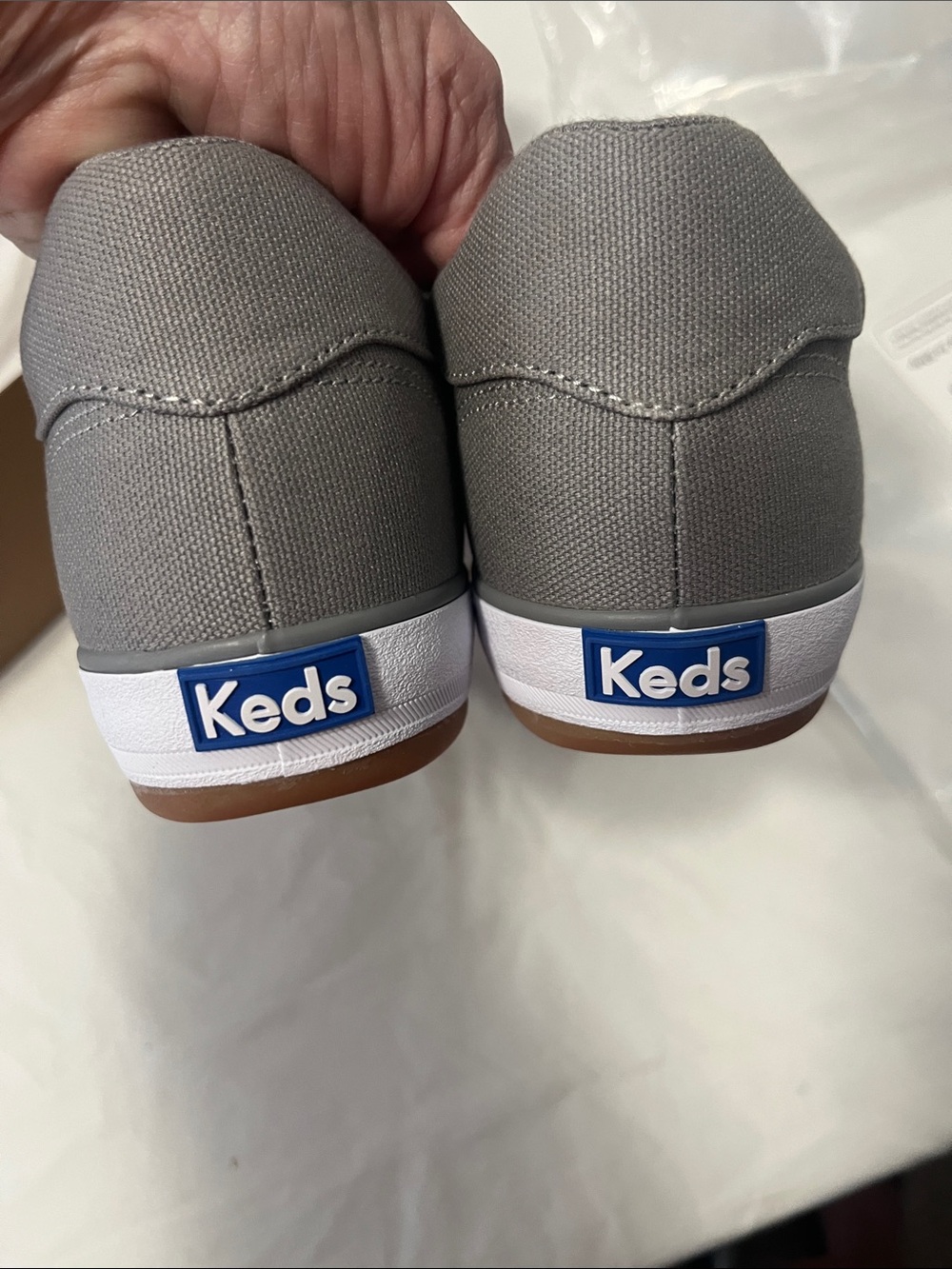 Keds Gray Canvas Low-Top Sneakers new in box - Picture 4 of 7